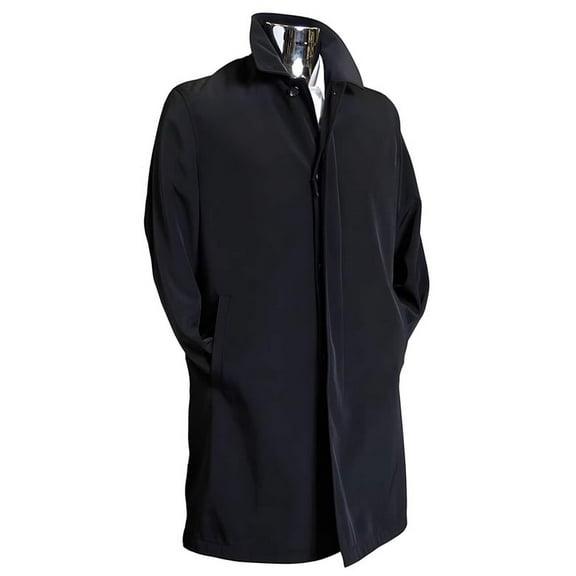 Dark color Black 3/4 Raincoat Dress Coat Cheap Priced Available In Big & Tall Sizes Trench Coat / Trenchcoat / Overcoat