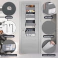 thumbnail image 3 of 4 Shelf Over Door Hanging Organizer,Wall Mount,Large Capacity Storage with Clear Window Pockets for Kids Toys,cloths,Diapers,etc,Grey, 3 of 6