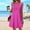 Hot Pink, variant on Tank Tops for Women Cute Three Layer V Neck Bell Sleeve Printed Swing Summer Tops Beige 3XL