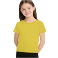 thumbnail image 2 of hoksml Girls' Summer Short Sleeve T-Shirts Back Bow Cutout Crew Neck Casual Tees Multi Color Options for School and Daily Wear, 2 of 8