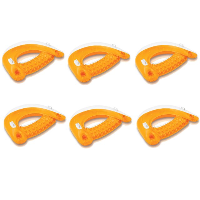 Intex Sit N Float Chaise Longue Gonflable pour Piscine (Couleur Peut Varier) (Lot de 6)