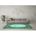 thumbnail image 3 of Ahgly Company Indoor Rectangle Persian Turquoise Blue Traditional Area Rugs, 3' x 5', 3 of 4