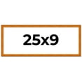 thumbnail image 2 of 25x9 Honey Brown Real Wood Picture Frame Width 0.75 inches | Interior Frame Depth 0.5 inches |, 2 of 8
