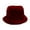 Wine1, variant on Jalioing Fuzzy Bucket Hat for Women Cute Fleece Winter Warm Hat Fashion Outdoor Thermal Fisherman Hats Streetwear