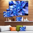 thumbnail image 3 of Dancing Blue Flower Petals - Floral Canvas Art Print, 3 of 4