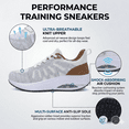thumbnail image 4 of REABO Women's Arch Support Walking Shoes Orthotic Lightweight Breathable Sneakers for Plantar Fasciitis,Beige Size 5.5, 4 of 9