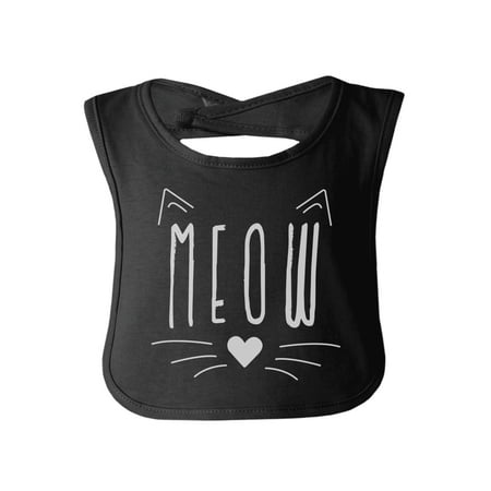 

Meow Baby Burp Bib Gift Black