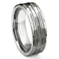 thumbnail image 1 of Andrea Jewelers Tungsten Carbide Hammered Finish Flat Wedding Band Ring Sz 7.5, 1 of 4