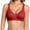 Red, variant on Bra Wireless Push-Up Seamless Ribbed Racerback for Everyday Comfort and Support, M, Khaki