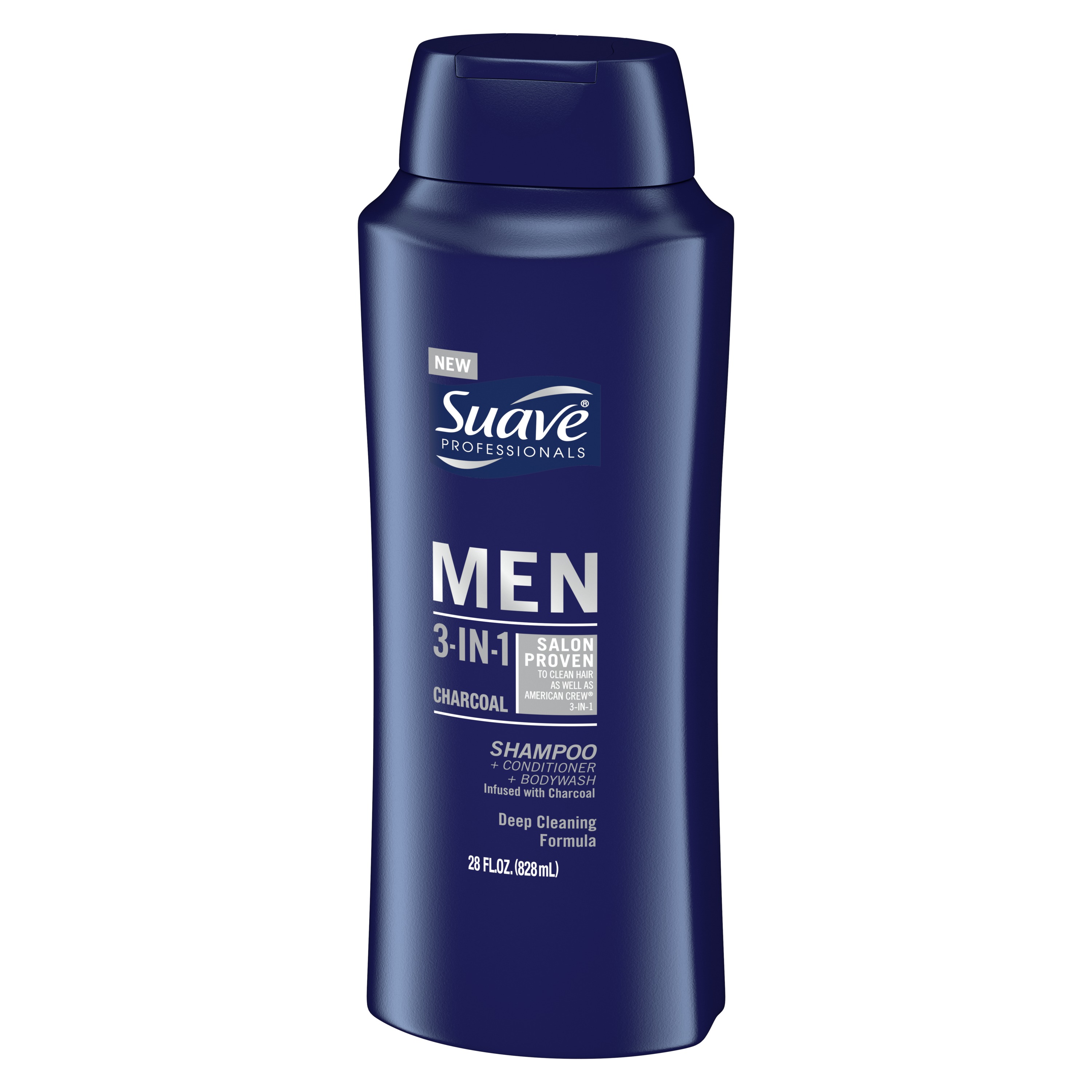 Suave Professionals Men 3-in-1 Shampoo, Conditioner & Body Wash, Charcoal, 28 fl oz - image 4 of 6