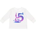 thumbnail image 3 of Inktastic 5th Birthday Mermaid Tail Boys or Girls Long Sleeve Toddler T-Shirt, 3 of 5