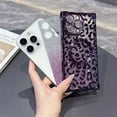 thumbnail image 3 of Magnetic for iPhone 16 Plus Phone Case,Luxury Leopard Cheetah Pattern Design,Compatible with Mag-Safe,Built-in Lens Film,Glitter Shockproof Anti-fall Electroplated Phone Case,Blue, 3 of 12