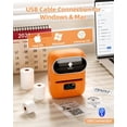 thumbnail image 3 of Impresora de códigos de barras Phomemo M110, impresora de etiquetas térmica inalámbrica Bluetooth para pequeñas empresas, escuelas, códigos de barras, direcciones, joyería, ropa y organización. Naranj, 3 of 5