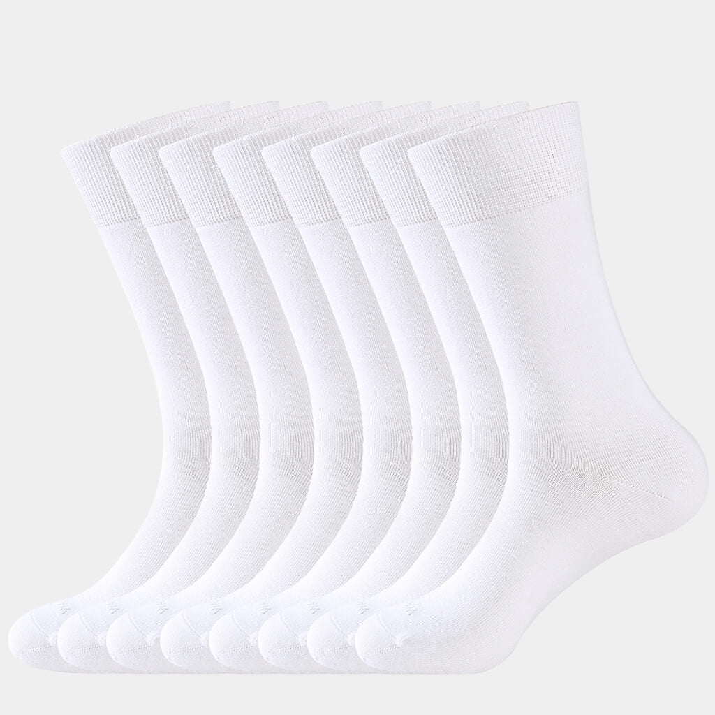 WANDER Men's Dress Socks Cotton Thin Classic Lightweight Socks 8 Pairs ...