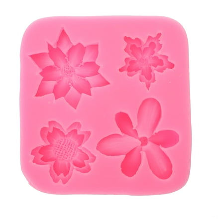 

1 Set Flower Shape Mold Silicone Cake Decorating Mould Modeling Tool (Pink)