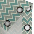 thumbnail image 4 of Ambesonne Chevron Grommet Curtain, Angular Stripes Pattern, 50" x 120", Pale Sage Green Beige, 4 of 6