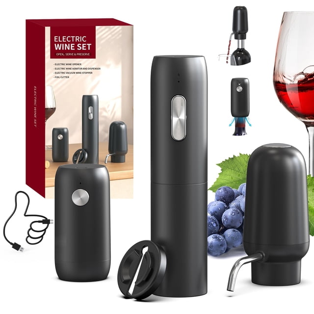 Juego de abrebotellas de vino eléctrico CIRCLE JOY recargable