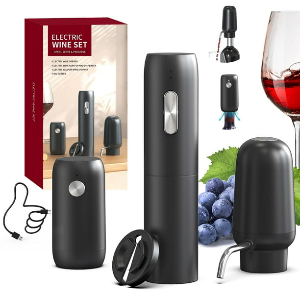Juego de abrebotellas de vino eléctrico CIRCLE JOY recargable
