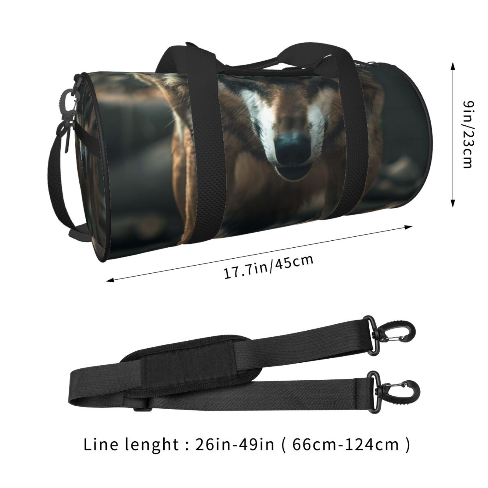 Vsdgher Wolf With Basketball 45L Foldable Duffel Bag, Sports Gym Bag,Overnight Bag, Portable Weekender Bag for Airplanes