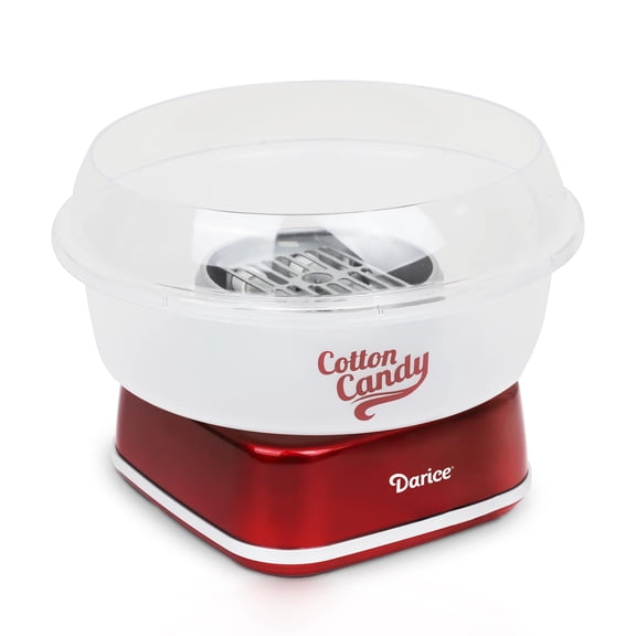 Darice Cotton Candy Machine – Retro Cotton Candy Maker – Cotton Candy Maker Machine For Homemade Sweets – Ideal for Birthday, Party, Gatherings – Works with Flossing Sugar or Hard Candy