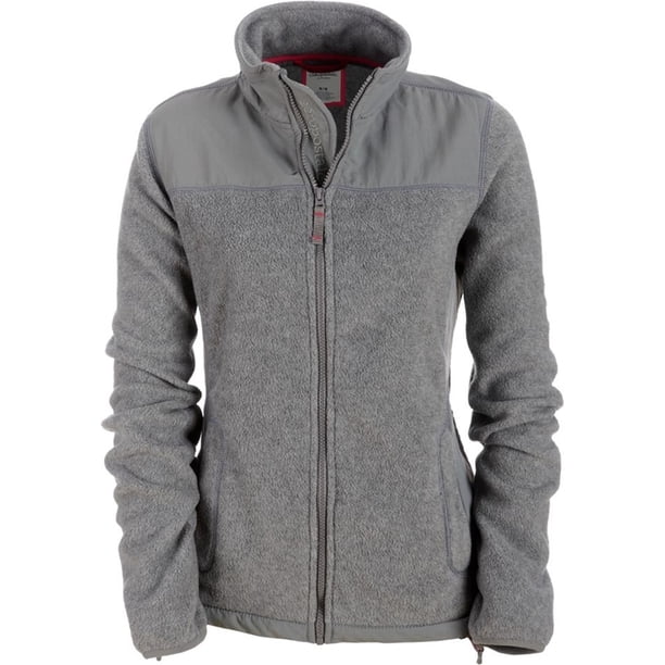 Aeropostale - Chaqueta de campo ligera con cremallera completa para mujer, gris, pequeña Aeropostale Chaqueta de campo