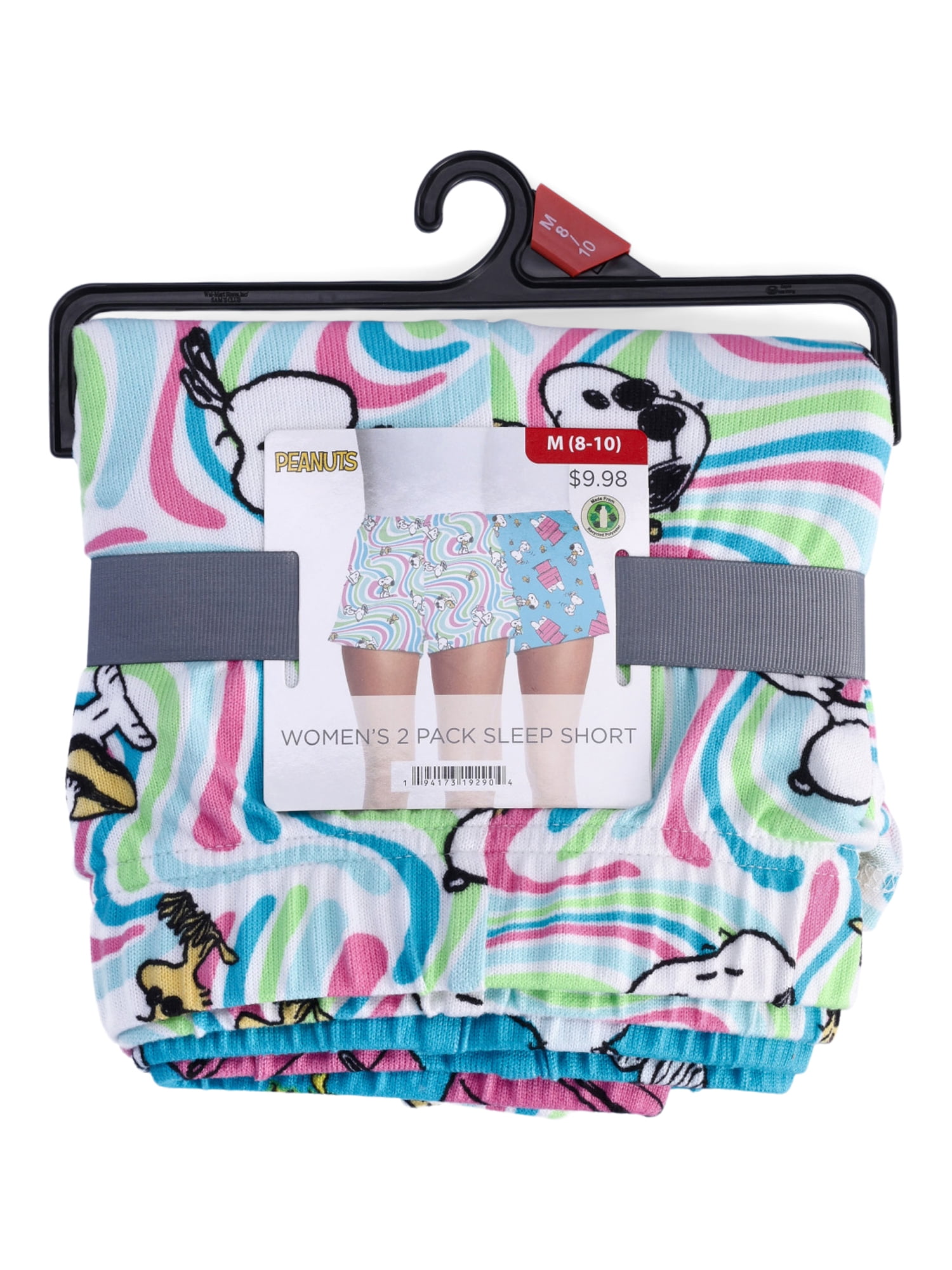 Peanuts Women's Print Sleep Shorts, 2-Pack, Sizes XS-3X