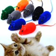 thumbnail image 1 of Peggybuy Pet Kitten Toy Flocking Mouse Realistic Sound Plush Rubber Interactive Toy, 1 of 5