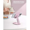 thumbnail image 3 of Lamicall Foldable Phone Stand for Desk - Height Adjustable Cell Phone Holder - Portable Cellphone Cradle Desktop - DP13 Rose, 3 of 8