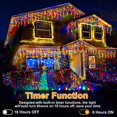thumbnail image 4 of Icicle Lights Heceltt 960 LED, 30 m, 8 modos, temporizador, memoria con temporizador (paquete de 2), 4 of 6