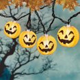 thumbnail image 2 of Orange Fabric Pumpkin Lantern Lights - 10 Count, 2 of 4