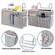 thumbnail image 3 of Organizador de bolsillo multifuncional para cama, cesta colgante de tela para mesita de noche con montaje en pared, perfecto para revistas, libros, dispositivos electrónicos (2 piezas), 3 of 6