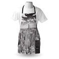 thumbnail image 3 of New York Apron NYC over Manhattan from Top of Skyscrapers Urban Global Culture Artful City Panorama, Unisex Kitchen Bib Apron with Adjustable Neck for Cooking Baking Gardening, Grey, by Ambesonne, 3 of 3