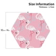 thumbnail image 2 of Pofeuu Pink Flamingo Print Coasters for Drinks, 4Pack PU Leather Coasters, Bar Drink Coasters for Tabletop Protection, Furniture from Damage-Hexagon, 2 of 6