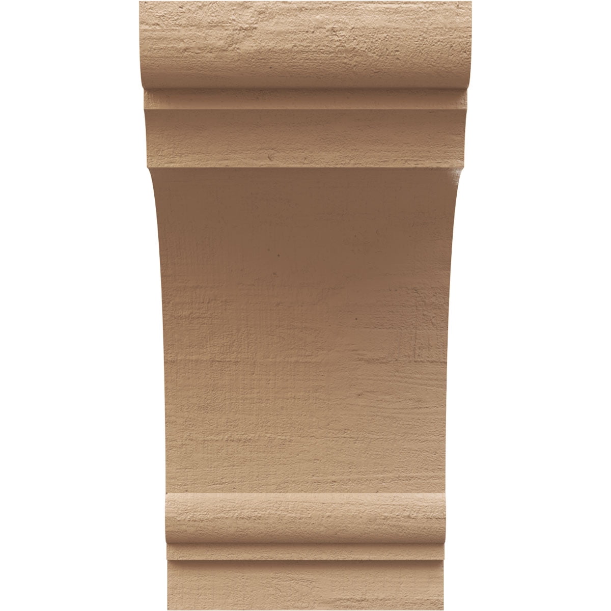 11"W x 11"D x 22"H Wide Hughes Rough Cedar Woodgrain TimberThane Corbel, Primed Tan