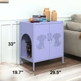 thumbnail image 2 of Double Door Metal Storage Cabinet Home Storage Cabinet with Power Outlet for Phone and Tablet Charging, Suitable for Home Entrance Hallway and Office Purple Size： 33"H X 29.5"W X 13.8"D, 2 of 6
