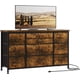 thumbnail image 5 of 10-grande-fabric-cajón anchura chest of cajones built-in power outlet - 47.2-pulgada mesa de TV consola para 55-pulgada tvs, media almacenamiento organizer sturdy metal frame dorm, closet, ent..., 5 of 6