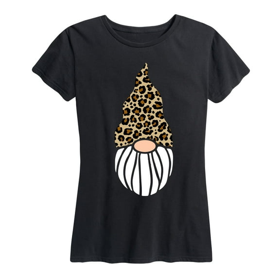 Instant Message - Leopard Print Gnome - Women's Short Sleeve Graphic T-Shirt
