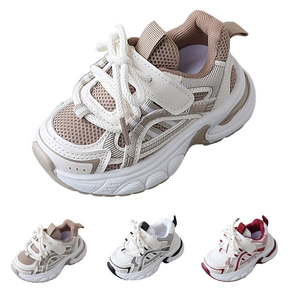 WUANDIXFA Boy Shoes Kids Sneakers Kids Tennis Shoes Toddler Slip On Shoes Running Shoes Athletic Sports Shoes for Boys Girls (Black, 12)