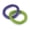 Green - Purple, variant on Rubber Nub Dog Toy Satisfying Dental Chew Toss and Play Tug Tough Double Rings (Red - Blue)