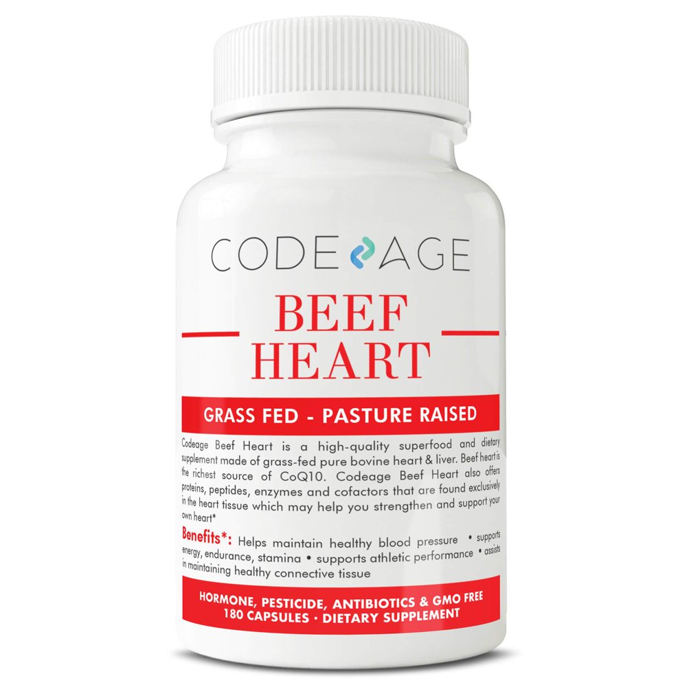 Codeage GrassFed Beef Heart Supplement, Freeze Dried, NonDefatted