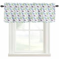 thumbnail image 4 of Kitchen Valances for Window, Cartoon Funny Dinosaur Animals Light Filtering Rod Pocket Valance Curtain, Mountain Trees Sketch Short Curtains Window Topper for Bedroom Bathroom Living Room 42x12in, 4 of 9