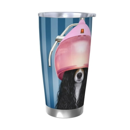 

Bingfone Dog in Hairdresser for 20 Oz Stainless Steel Travel Mug Double Wall Water Coffee Cup for Home Office Outdoor Works Great for Ice Drinks and Hot Beverage-Without Straw