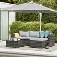 thumbnail image 6 of Patiorama 5-Piece Patio Furniture Set, Outdoor Sectional Conversation Set, All-Weather Grey PE Wicker with Light Grey Cushions, Backyard Porch Garden, 6 of 7