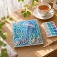 thumbnail image 3 of Ocean Theme Pearl Art DIY Kit, Jellyfish DIY Pearl Painting Kit, Ocean Diamond Art for Adults & Beginners, Sparkling Coastal Wall Decor(Jellyfish), 3 of 8