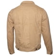 thumbnail image 2 of Mens Denim Jean Jacket Button Up Slim Fit Premium Cotton  Tan XL, 2 of 2