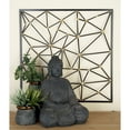 thumbnail image 2 of CosmoLiving by Cosmopolitan Black Metal Geometric Wall Decor with Black Frame and Gold Points, 2 of 8
