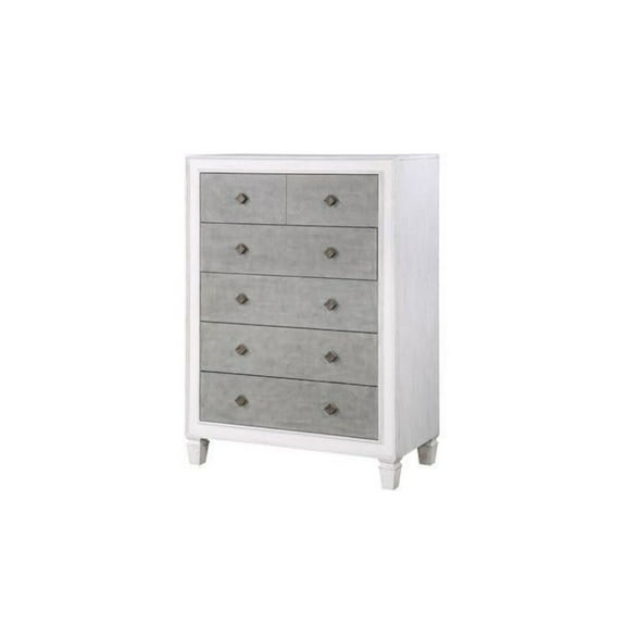 Acme Furniture Katia Chest, Rustic Gray & White Finish (BD00664)