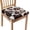 Brown Cow Print, variant on Green Leaves Chair Seat Covers Chair Covers Red Chair Slip Covers for Upholstered Chairs Bar Stool Chair Cushion Set, 4 Pack