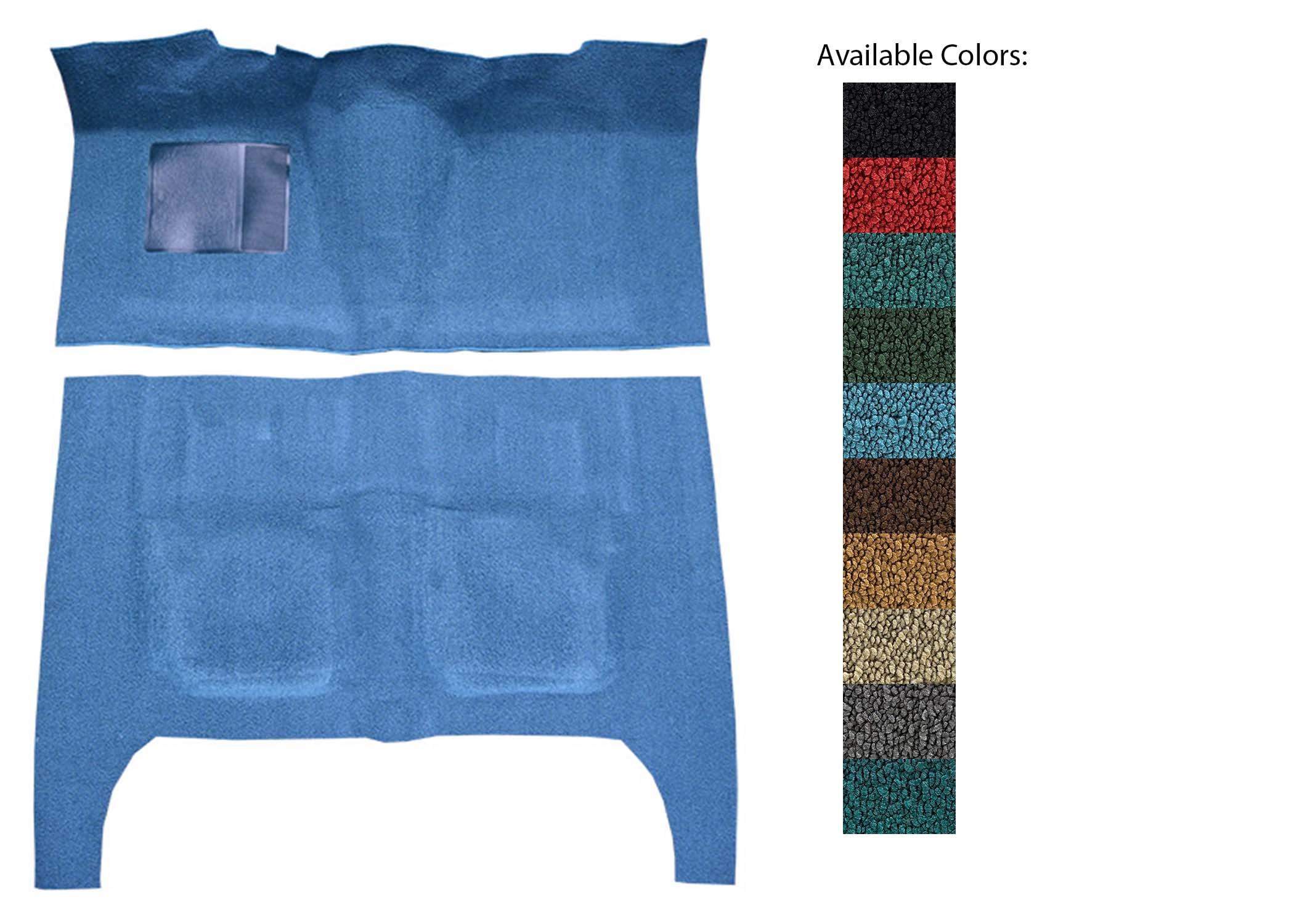 Carpet Kit For 1960-1962 Ford Galaxie 2 Door Hardtop 4 Speed with Flat Front Carpet Kit For 1960-1962 Ford Galaxie 2 Door Hardtop 4 Speed with Flat Front