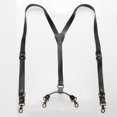 thumbnail image 2 of Aislor Y-back Leather Suspenders for Men PU Leather Suspenders Costume Accessories Black One Size, 2 of 4